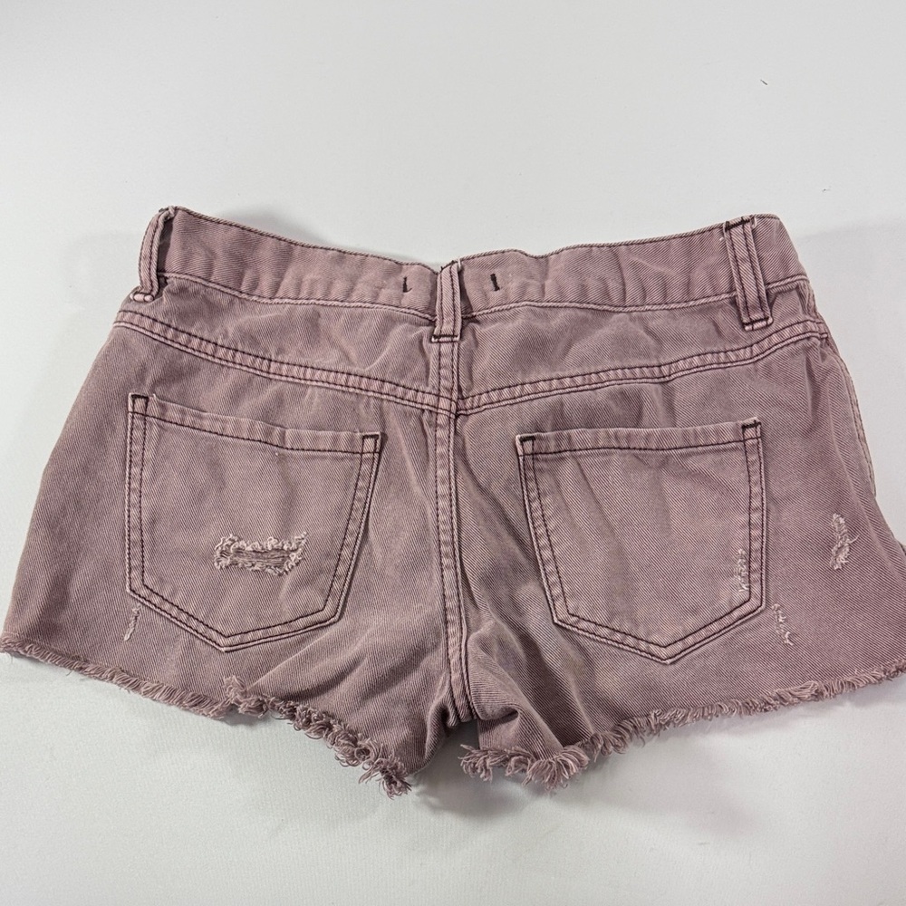 Free People Women's Distressed Pink Shorts Size 24 - Picture 3 of 12